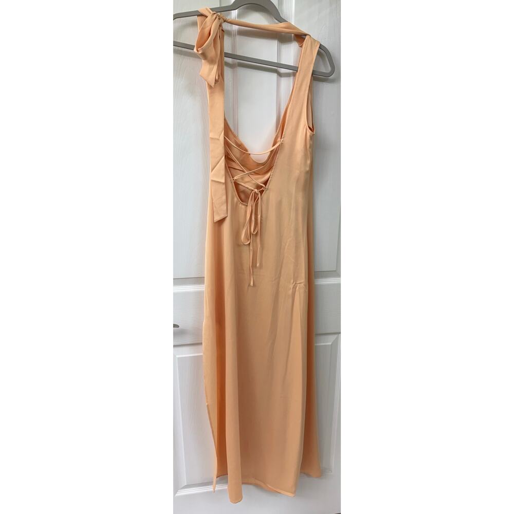 The Drop NWT slip dress one shoulder Maxi $68 S Pela Banana color light orange - Picture 6 of 10